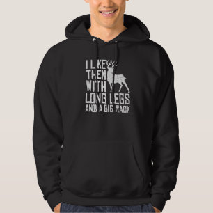 Ik hou van hen met lange legers grote ruggegraat hoodie