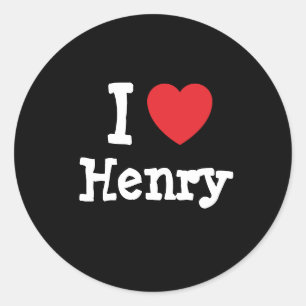 Ik hou van Henry hart T-Shirt Ronde Sticker