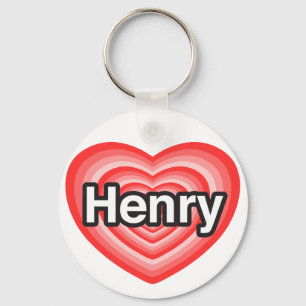 Ik hou van Henry. Ik hou van je Henry. Hart Sleutelhanger