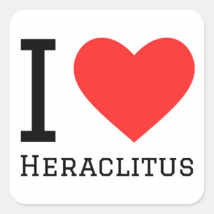 Ik hou van Heraclitus Vierkante Sticker