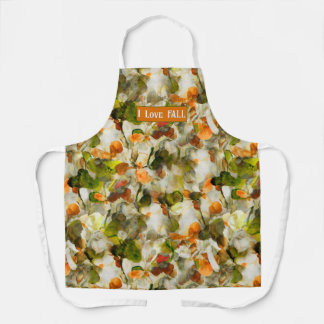 Ik hou van Herfst Abstracte gepersonaliseerde bloe Schort