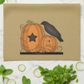 Ik hou van Herfst Crow Pumpkin-handdoek Theedoek (Gevouwen)