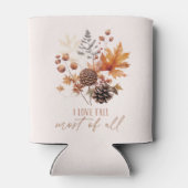 Ik hou van Herfst het meest van alle bladeren blad Blikjeskoeler (Achterkant)