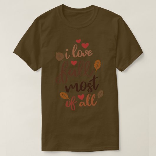 Ik hou van Herfst het meest van alles1 T-shirt (Design voorkant)