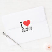 Ik hou van herfst outfit vierkante sticker (Envelop)