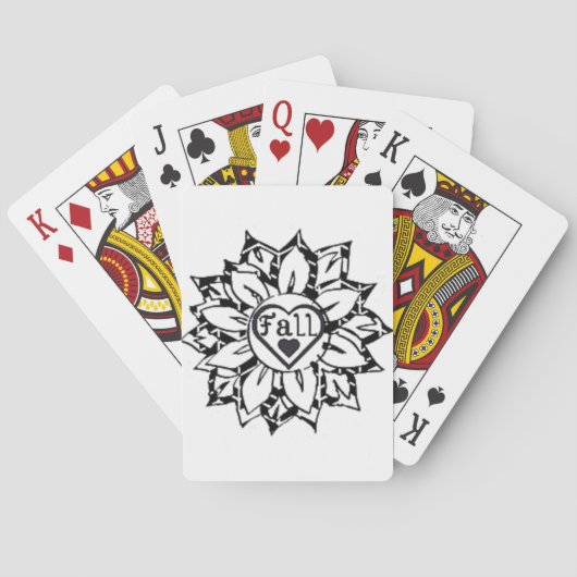 Ik hou van herfst pokerkaarten (Achterkant)