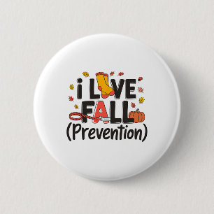 Ik hou van Herfst Preventie Nurse Retro Thanksgivi Ronde Button 5,7 Cm