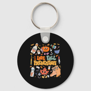 Ik hou van Herfst Preventie Thanksgiving Nurse Phy Sleutelhanger