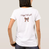 Ik hou van Herfst Thanksgiving Coquette Bow Custom T-shirt (Achterkant)