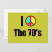 Ik hou van het 70-vredesteken briefkaart (Voorkant / Achterkant)