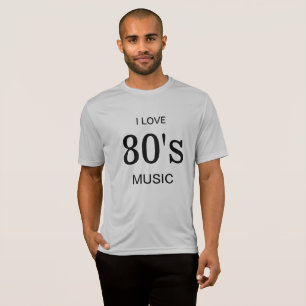 Ik hou van het 80-muziekT-shirt T-shirt