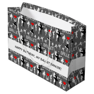 Ik hou van het balletpatroon. White Ballet Dancers Groot Cadeauzakje