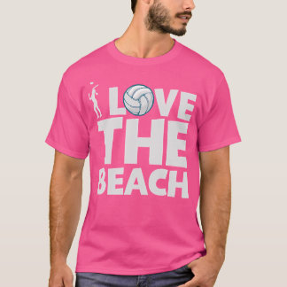 Ik hou van het beachvolleybal t-shirt