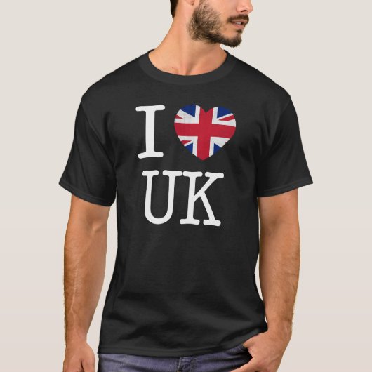 Ik hou van het Britse Shirt (Donker) (Voorkant)