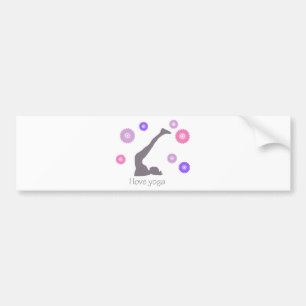 Ik hou van het coole Yoga ontwerp! Bumpersticker
