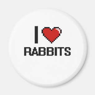 Ik hou van het Digitaal Ontwerp van Rabbits Magneet
