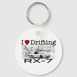 Ik hou van het drijven van RX-7 Sleutelhanger