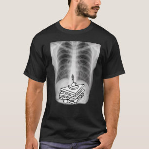 Ik hou van het eten van broodjes röntgenfoto's t-shirt