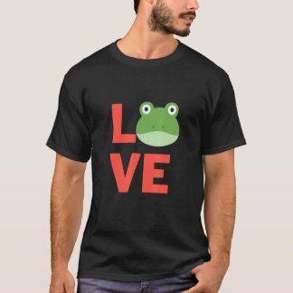 Ik hou van het glimlachen van kikkers, amfibische  t-shirt