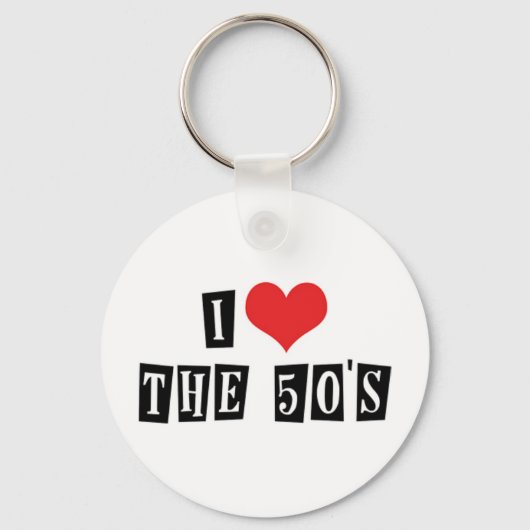 Ik hou van het hart van de 50 - Retro 1950's muzie Sleutelhanger (Voorkant)
