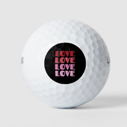 Ik hou van het herhalen van tekst Valentijnsdag wa Golfballen (Voorkant)