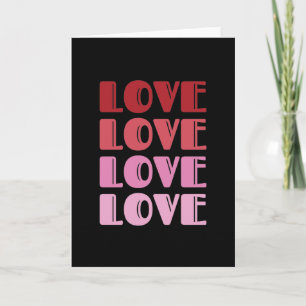 Ik hou van het herhalen van tekst Valentijnsdag wa Kaart