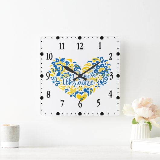 Ik hou van het inspirerend citaat uit Oekraïne Vierkante Klok (Huis)