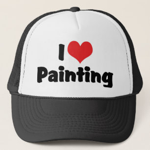 Ik hou van het kunstschilderen - Kunsttoverkunst Trucker Pet