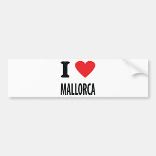 Ik hou van het Mallorca-pictogram Bumpersticker