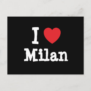 Ik hou van het Milanese hart op maat Briefkaart