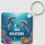 Ik hou van het Ocean Sleutelhanger (Achterkant)