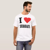 Ik hou van het pictogram van donderdag t-shirt (Voorkant volledig)