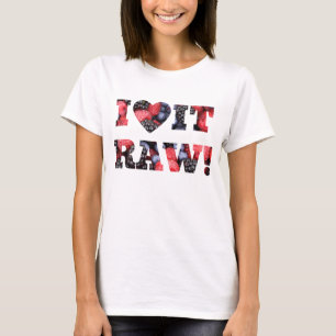 Ik hou van het rauwe, rauwe voedsel bessen t-shirt