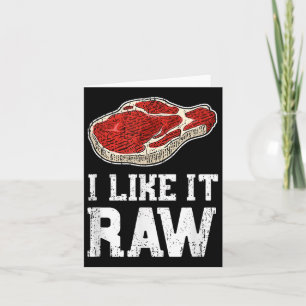 Ik hou van het rauwe Shirt - Beef Steak BBQ Pitmas Kaart
