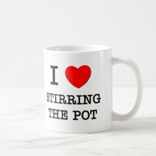 Ik hou van het roeren van de pot koffiemok