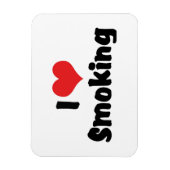Ik hou van het roken van het hart - tabak Sigarett Magneet (Verticaal)