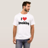 Ik hou van het roken van het hart - tabak Sigarett T-shirt (Voorkant volledig)