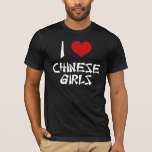 Ik hou van het Shirt van Chinese meisjes