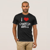 Ik hou van het Shirt van Chinese meisjes (Voorkant volledig)