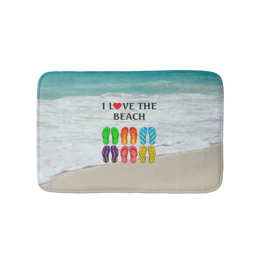 Ik hou van het strand badmat (Voorkant)