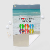 Ik hou van het strand golfhanddoek (Insitu)