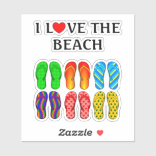 Ik hou van het strand sticker