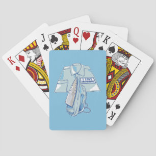 Ik hou van het strijken van grappig ijzer pokerkaarten