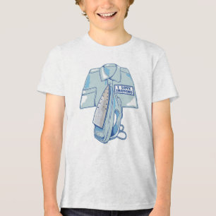 Ik hou van het strijken van grappig ijzer Tri-Blend shirt