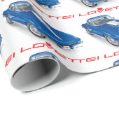 IK HOU VAN HET UNIEKE AUTO-ONTWERP CADEAUPAPIER (Rol Hoek)