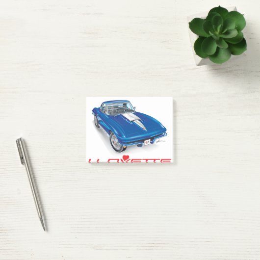 IK HOU VAN HET UNIEKE AUTO-ONTWERP POST-IT® NOTES (Kantoor)