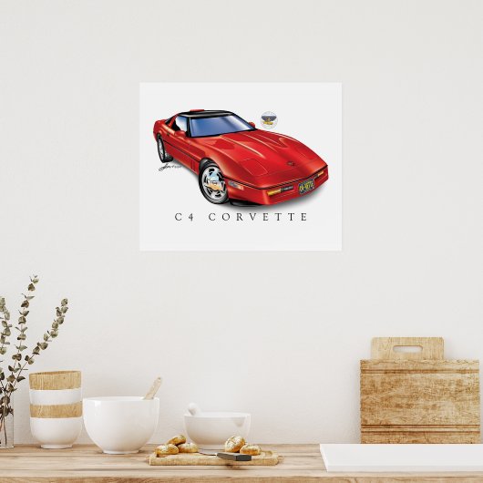 IK HOU VAN HET UNIEKE AUTO-ONTWERP POSTER (Keuken)