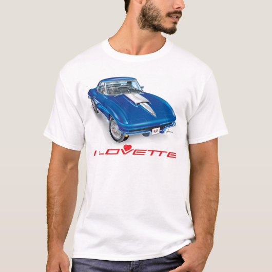 IK HOU VAN HET UNIEKE AUTO-ONTWERP T-SHIRT (Voorkant)