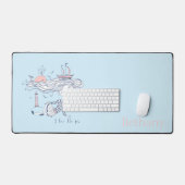 Ik hou van het Zee Whimsical Nautical Personalized Bureaumat (Keyboard & Muis)