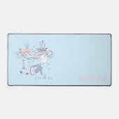Ik hou van het Zee Whimsical Nautical Personalized Bureaumat (Voorkant)